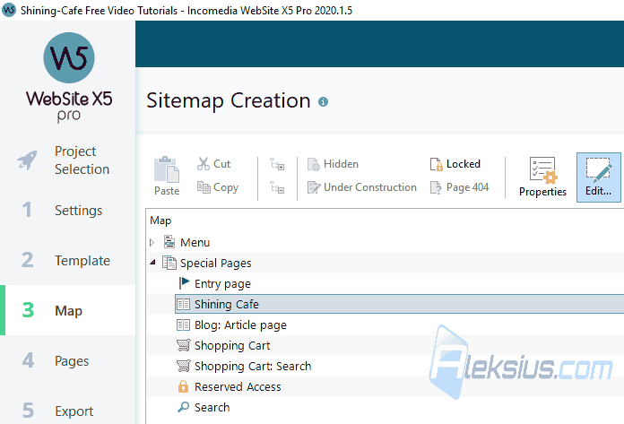 Blog and shopping cart settings