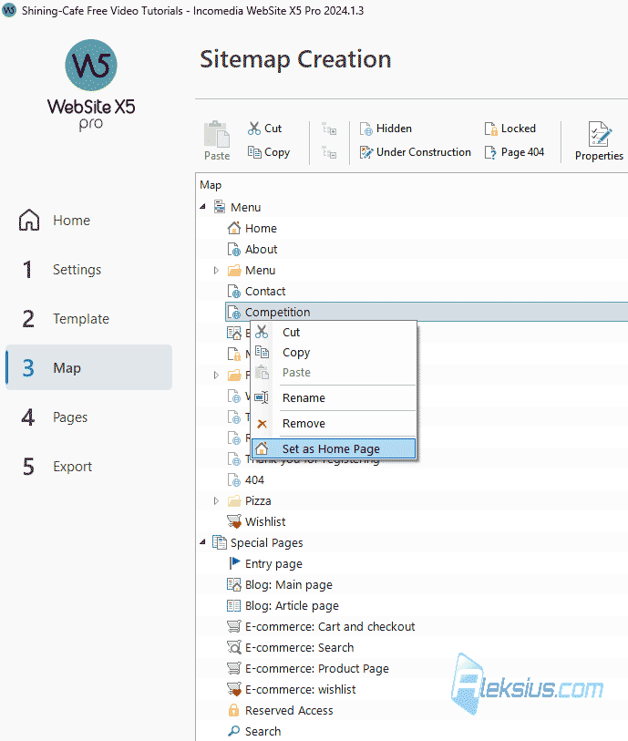 Default home page changing