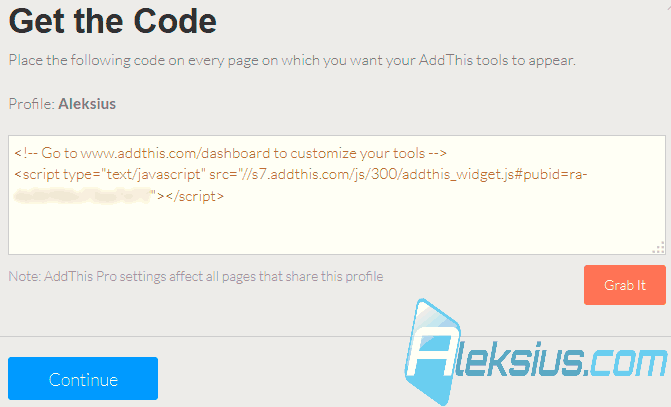 Код AddThis для вставки