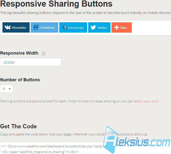 Responsive Sharing Buttons