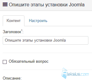 Настройки поля тип «Многосторчный текст»