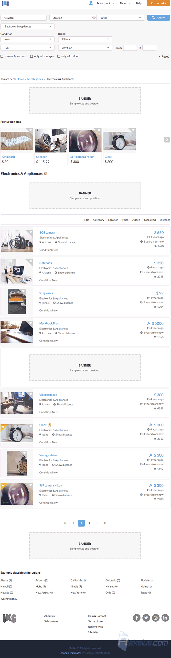 Доска объявлений на Joomla