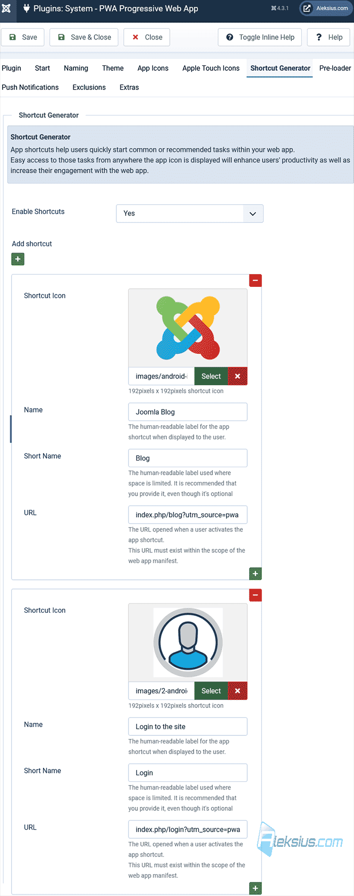 Joomla progressive web app