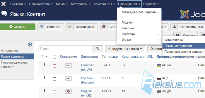 Как перевести Joomla