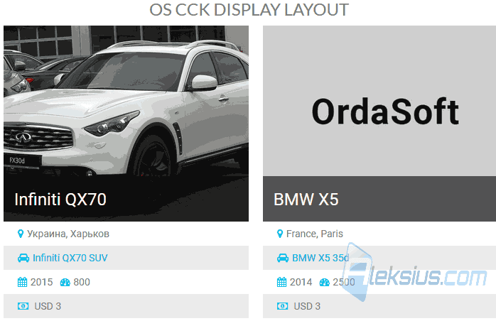 Модуль «OS CCK display layout»