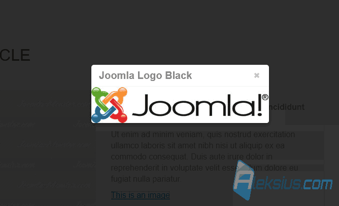 Joomla как сделать всплывающее окно