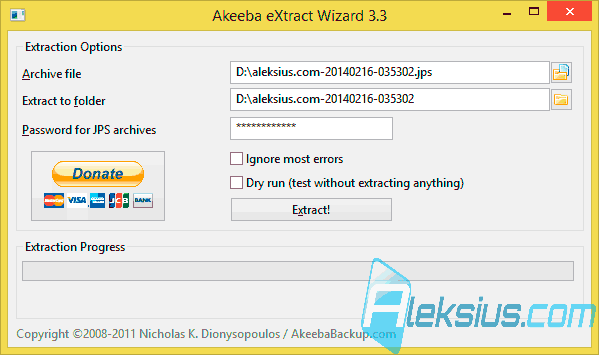Akeeba eXtract Wizard