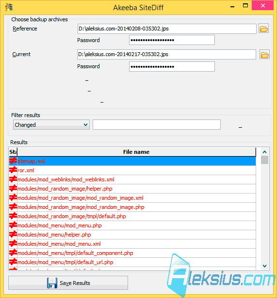 Akeeba SiteDiff
