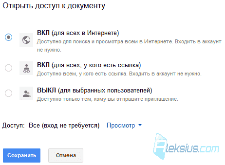 Доступ к карте