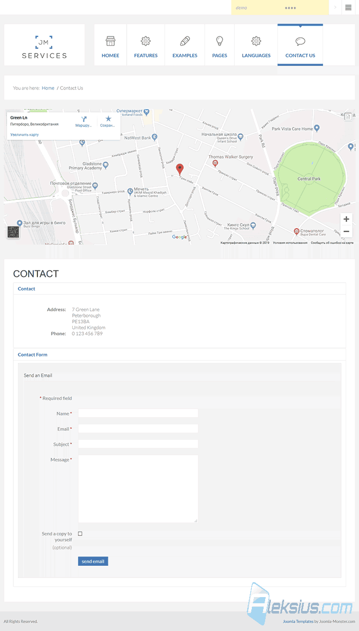 QuickStart бесплатного шаблона Joomla
