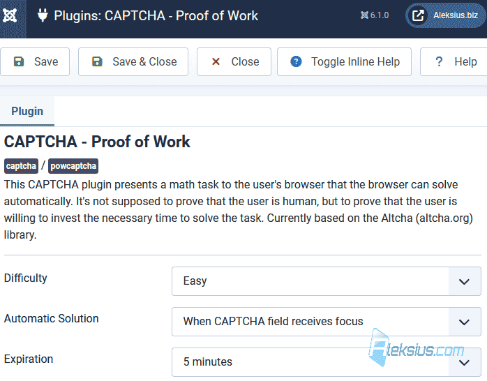 Built-in CAPTCHA in Joomla 6.1