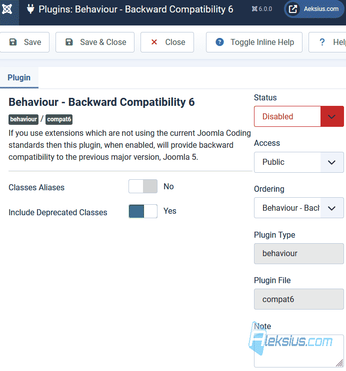 «Behaviour - Backward Compatibility 6» plugin
