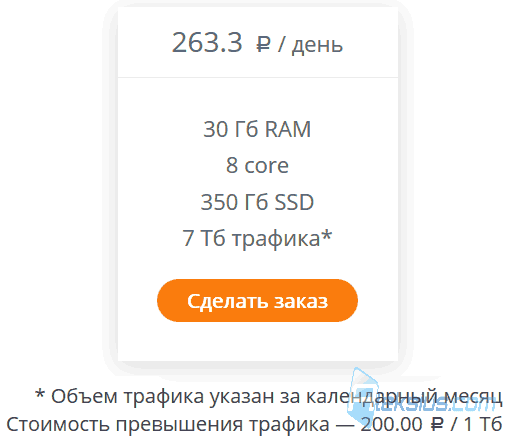 Тариф выделенного физического сервера