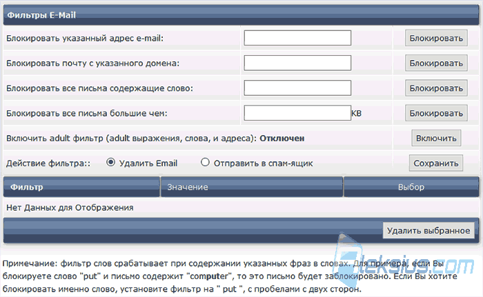 SPAM Фильтры