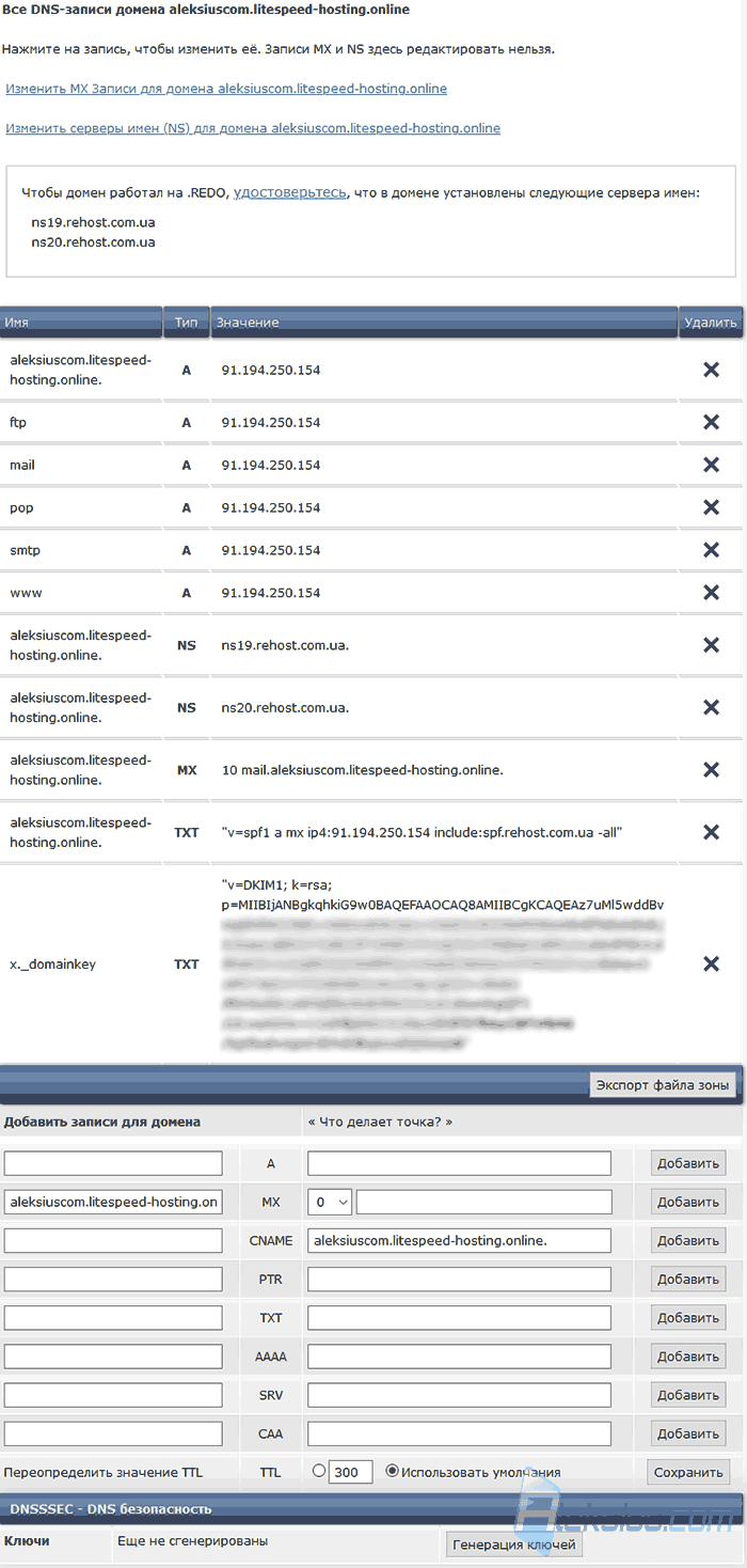 Управление DNS