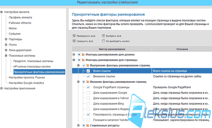 Приоритетные факторы ранжирования