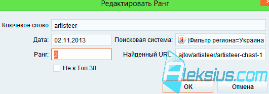 Кнопка Редактировать ранг