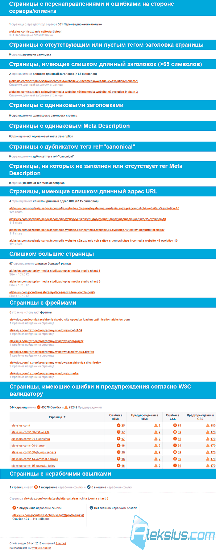 Подробный отчёт