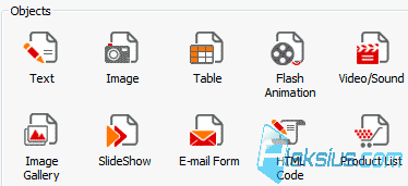 Объекты Incomedia WebSite X5 v8 Evolution